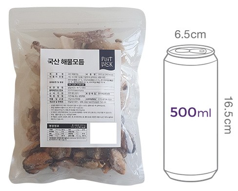 [포트'럭] 5가지 국산 해물모듬 300g (냉동)