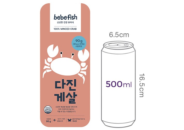 [베베피쉬] 국산 다진 대게살 90g