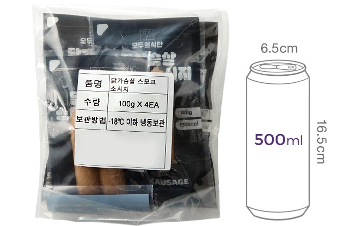 [모두의식단] 닭가슴살 소시지 스모크 100g*4