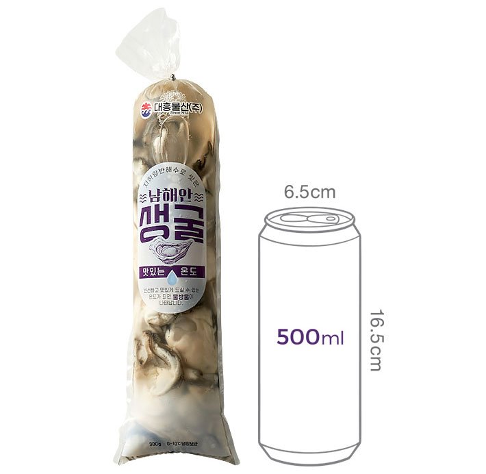 [대흥] 남해안 생굴 300g (중굴, 생물)