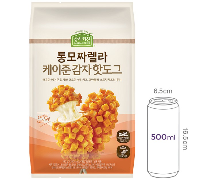 [상하키친] 통모짜케이준 감자 핫도그 420g(105gX4개입)