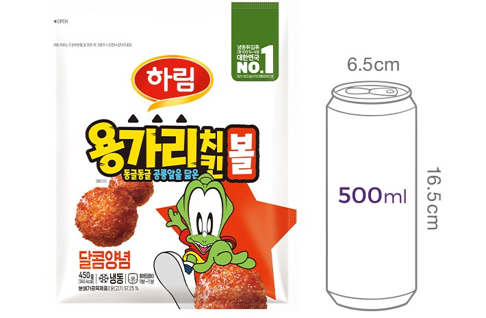 [하림] 용가리치킨 볼 달콤양념 450g