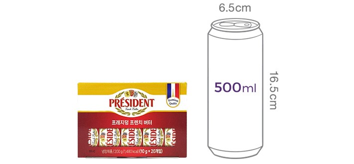 [프레지덩] 포션 버터 무염 (10g X 20개입)