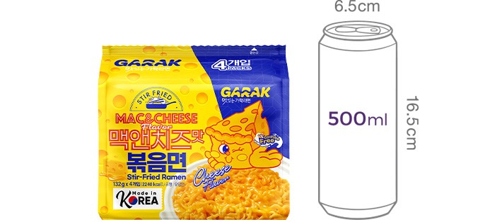 [가락] 맥앤치즈맛 볶음면 132g*4입