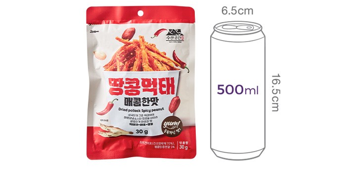 [수산곳간] 그시절 빠삭 땅콩먹태 매콤한맛 30g