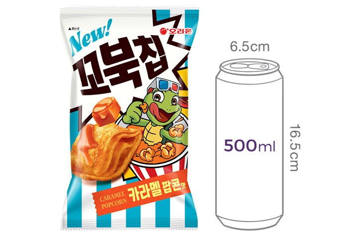 [오리온] 꼬북칩 카라멜팝콘 108g
