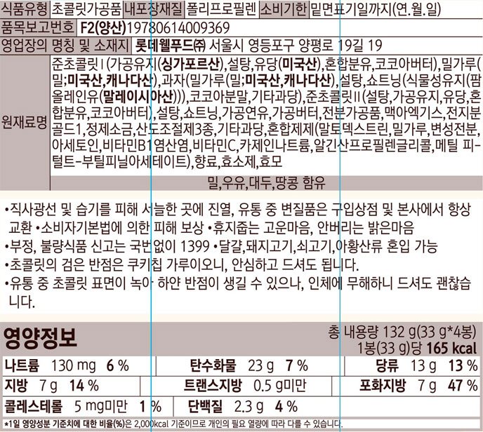 [롯데] 화이트쿠키 팔각 빼빼로 132g