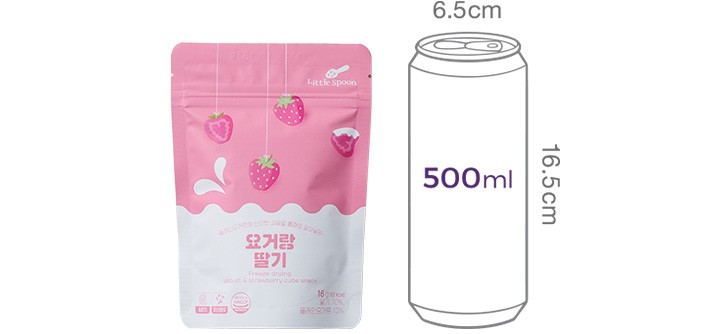 [리틀스푼] 요거트큐브 요거랑 딸기 16g