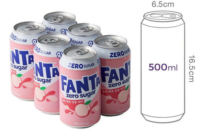 [코카콜라] 환타 제로 상큼피치 (350mL X 6개)