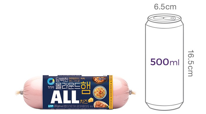 [청정원] 담백한 올라운드 햄 치즈 250g