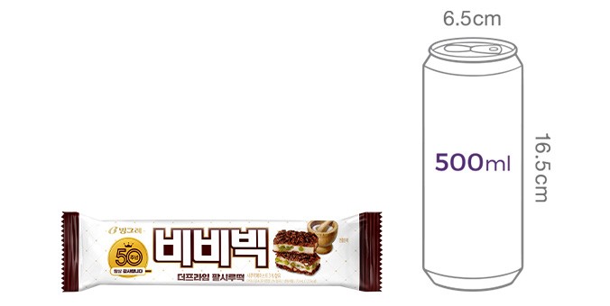 [빙그레] 비비빅 팥시루떡 (70mL X 8개)