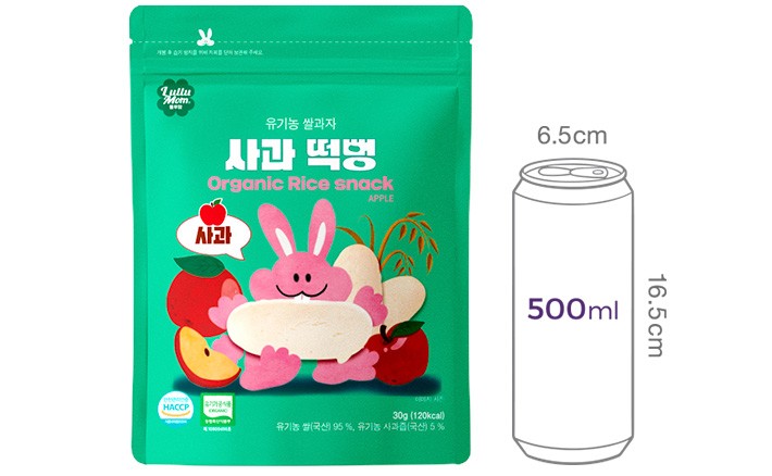 [룰루맘] 유기농 쌀과자 떡뻥 사과 30g