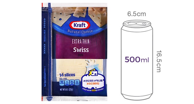 [크래프트] 슬라이스 스위스 치즈 226g