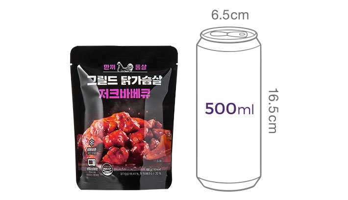 [한끼통살] 그릴드 닭가슴살 저크바베큐맛 (1입)