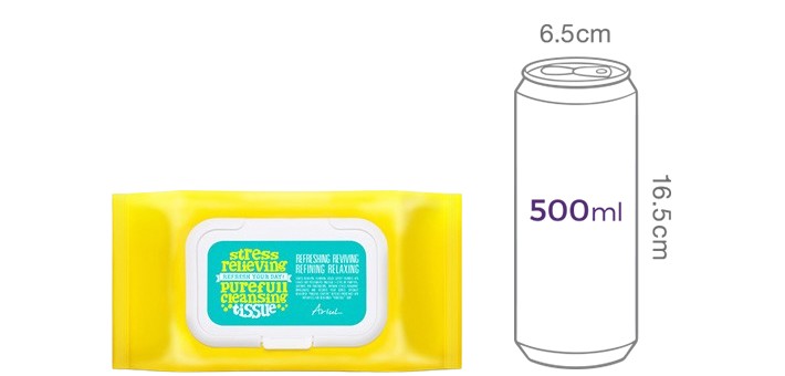 [아리얼] 스트레스 릴리빙 퓨어풀 클렌징 티슈 80매