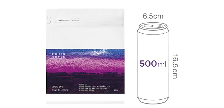 [모모스커피] 보랏빛 향기 블렌드 원두 200g