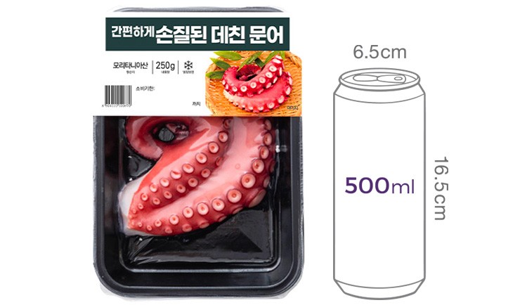 [대흥] 간편하게 손질된 모리타니아산 데친 문어 250g (냉장)