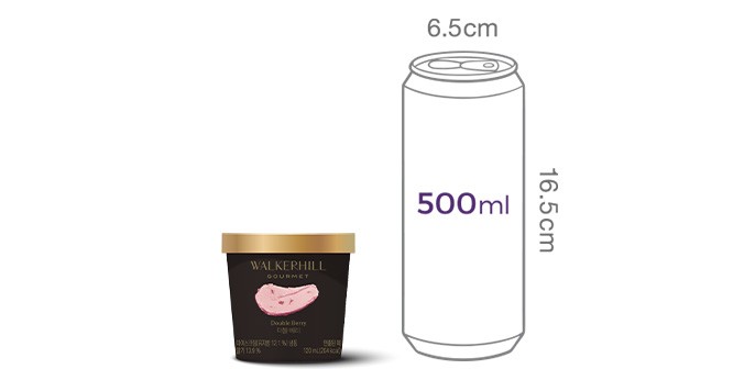 [워커힐고메] 미니컵 아이스크림 더블 베리 120mL