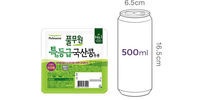 [풀무원] 특등급 국산콩 반찬 조리용 두부 340g