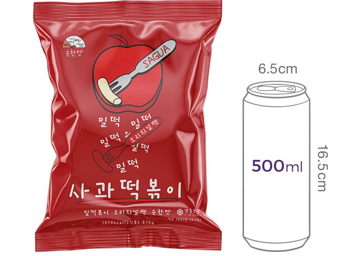 [사과떡볶이] 밀떡볶이 순한맛 870g