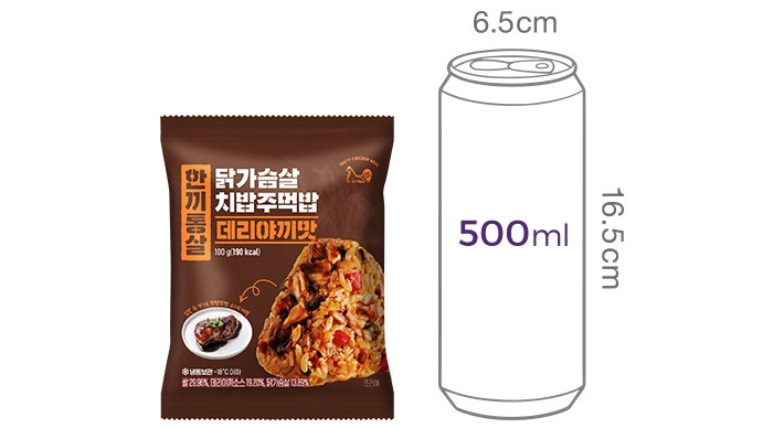 [한끼통살] 데리야끼맛 치밥 주먹밥 (5개입)