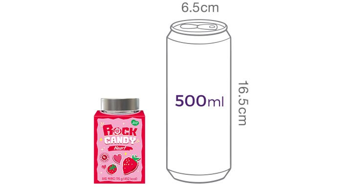 [위니비니] 락캔디 (딸기 하트) 115g