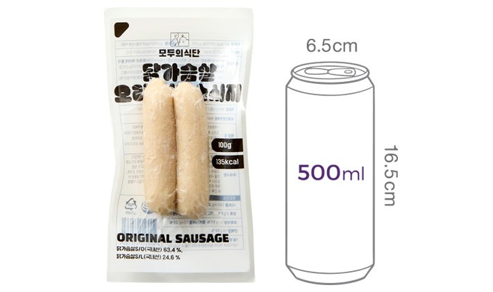 [모두의식단] 닭가슴살 소시지 오리지널 100g