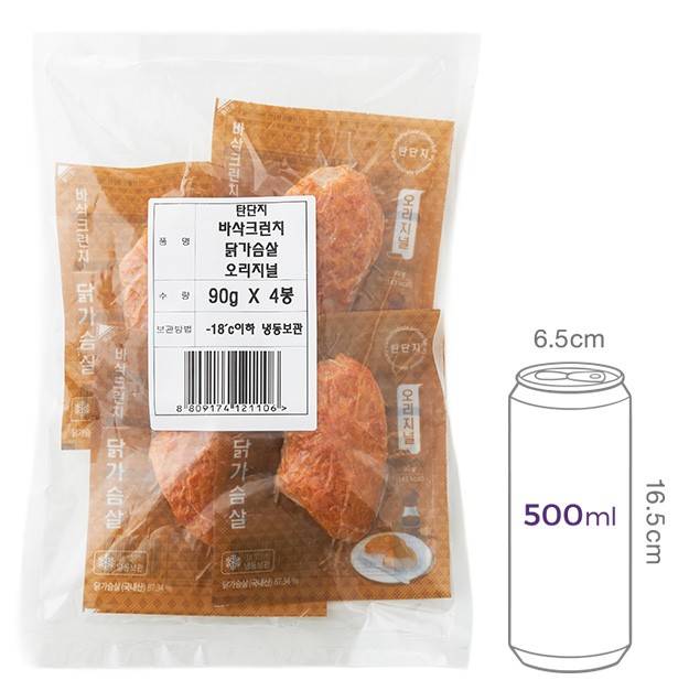 [컬리멤버스] [탄단지] 바삭 크런치 닭가슴살 오리지널 (4개입)