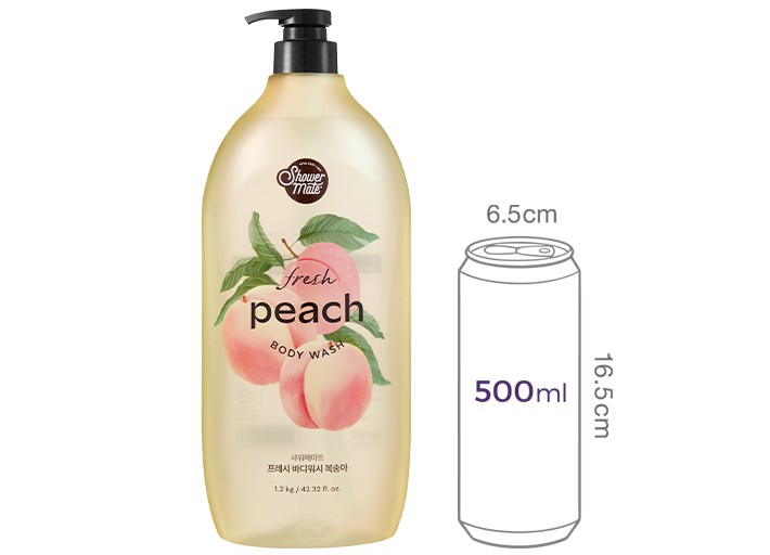 [샤워메이트] 프레시 네이처 복숭아 바디워시 1.2kg