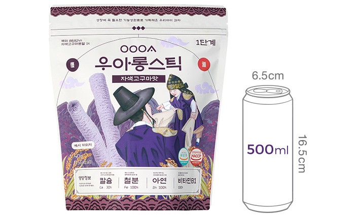 [우아] 롱스틱 자색고구마맛 40g