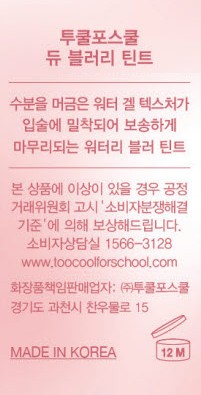 [투쿨포스쿨] 듀 블러리 틴트 03 휘그 필링