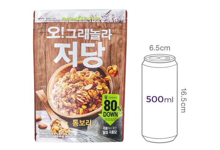 [마켓오네이처] 오! 그래놀라 저당 통보리 360g