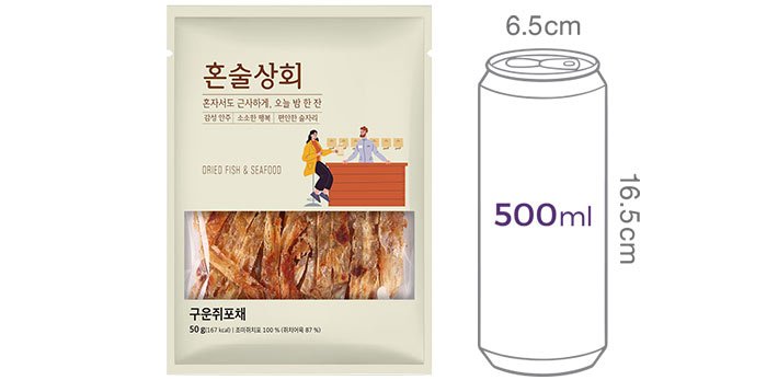 [혼술상회] 구운 쥐포채 50g