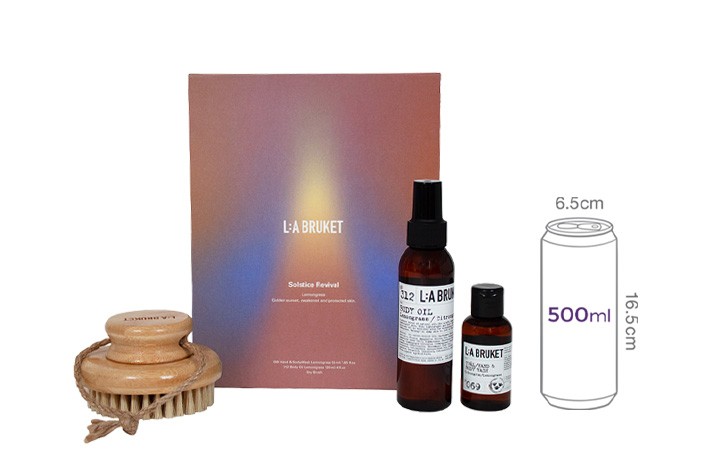[라부르켓] 미드빈터 솔스티스 리바이벌 키트 (바디워시55ml+오일120ml+드라이브러쉬) 레몬그라스