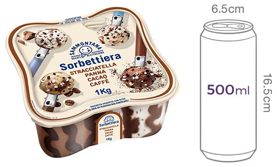 [사몬타나] 소르베티에라 아이스크림 브라운 1kg