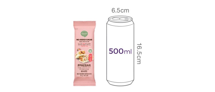 [빼바] 리얼초콜릿 프로틴바 (화이트) 40g
