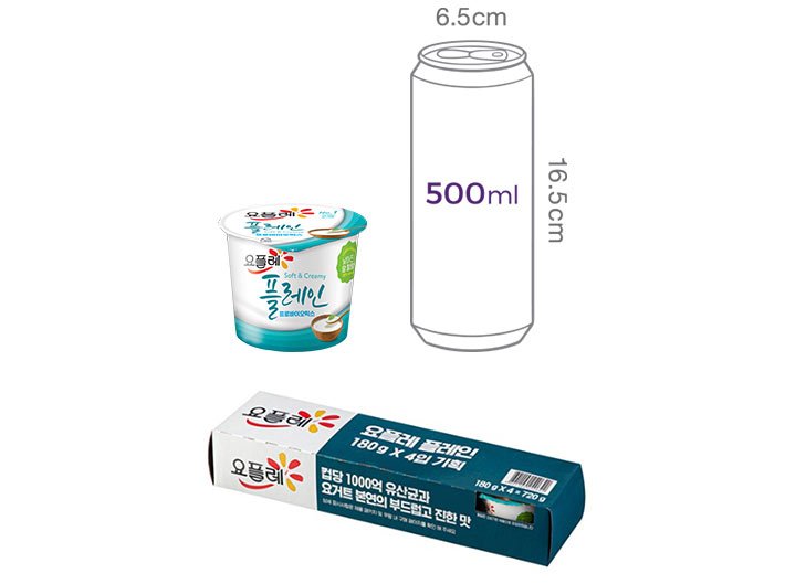 [빙그레] 요플레 플레인 180g*4입