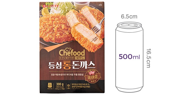 [Chefood] 등심 통 돈까스 300g (냉동)