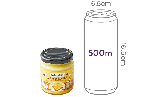 [안단잼] 저당 망고 스프레드 200g