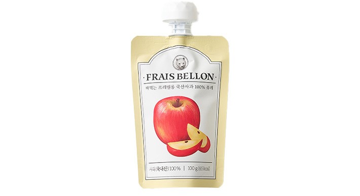 [프레벨롱] 짜먹는 국산 사과 100% 퓨레 (100g)