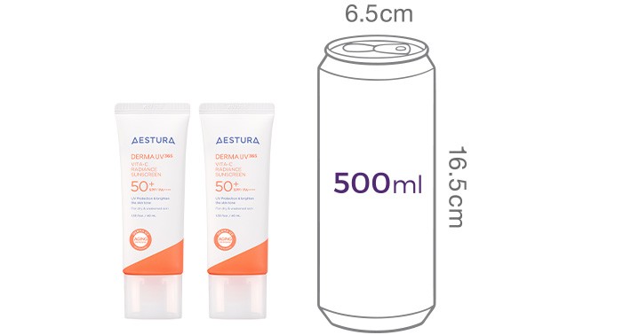 [에스트라] NEW 더마UV365 비타C 광채수분 선크림 40ml + 40ml(+ NEW 광채수분 선크림 20ml*2 본품 초과 용량 증정)
