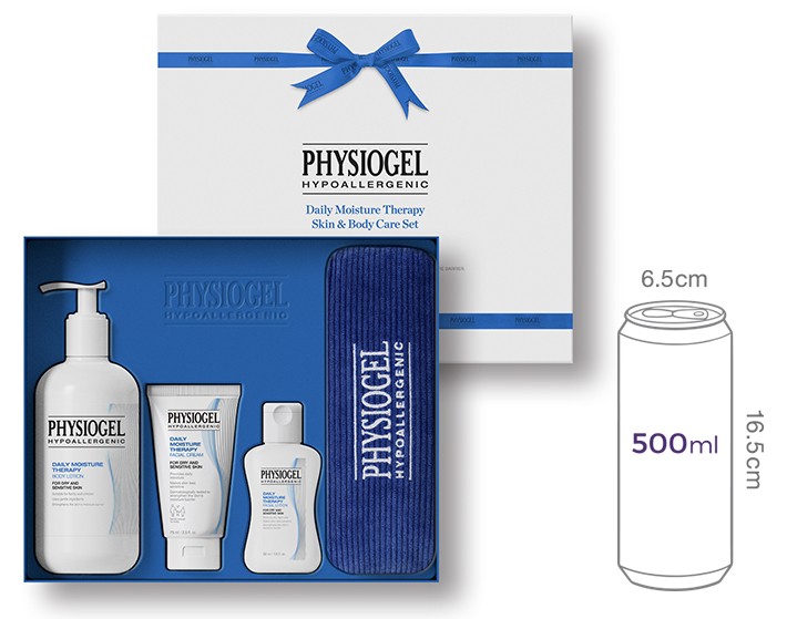 [피지오겔] DMT 바디케어세트 (바디로션 400ml+페이셜크림 75ml+페이셜로션 50ml+파우치+쇼핑백)