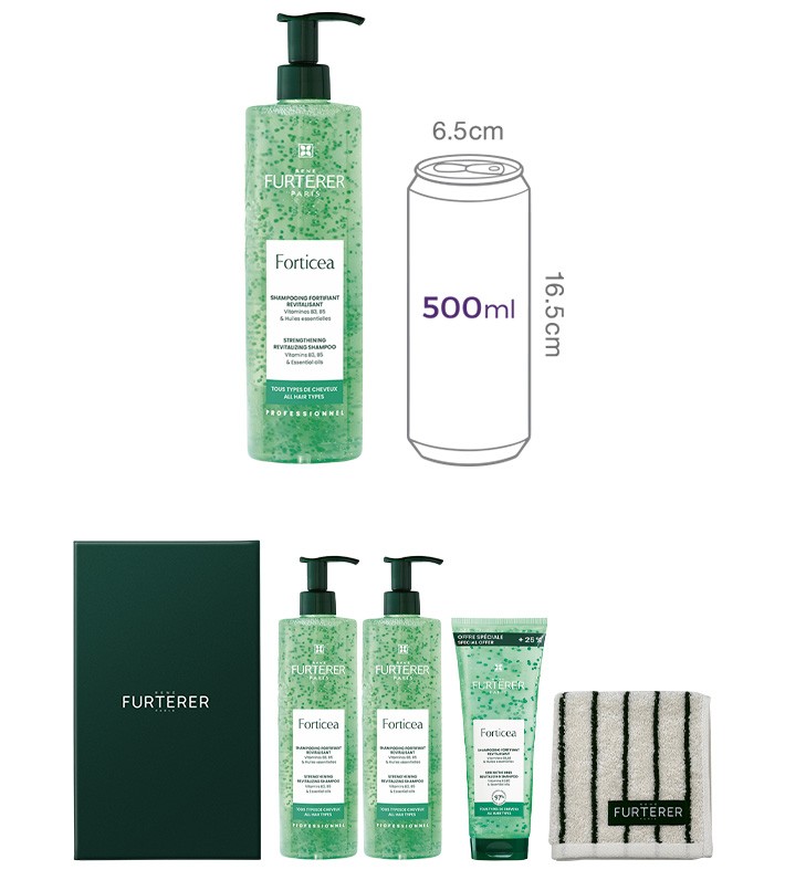 [르네휘테르] 포티샤 딥클렌징 샴푸 듀오+핸드타올 한정 기프트 세트 (+포티샤 샴푸 250mL 증정)