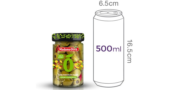 [마다마 올리바] 피티드 그린 올리브 칠리&레몬 300g