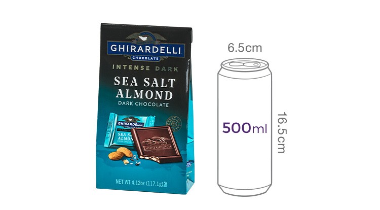 [기라델리] 스퀘어백 씨솔트 아몬드 117g