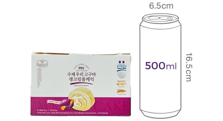 [햇살굽는집] 우리고구마 생크림 롤케이크 230g