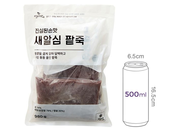 [진실된손맛] 새알심 팥물 2인분 (팥물800g, 새알심 180g)