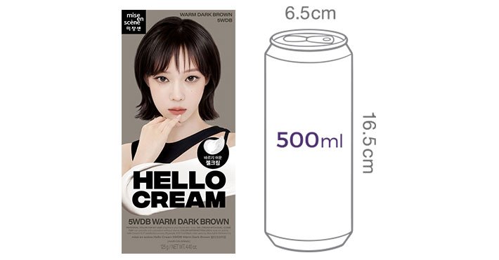 [미쟝센] 뉴 헬로크림 5WDB 웜다크브라운 125g