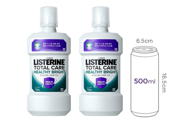 [리스테린] 토탈 헬씨 브라이트 750ml x 2개입