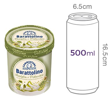 [사몬타나] 바라톨리노 바닐라&피스타치오 아이스크림 800mL